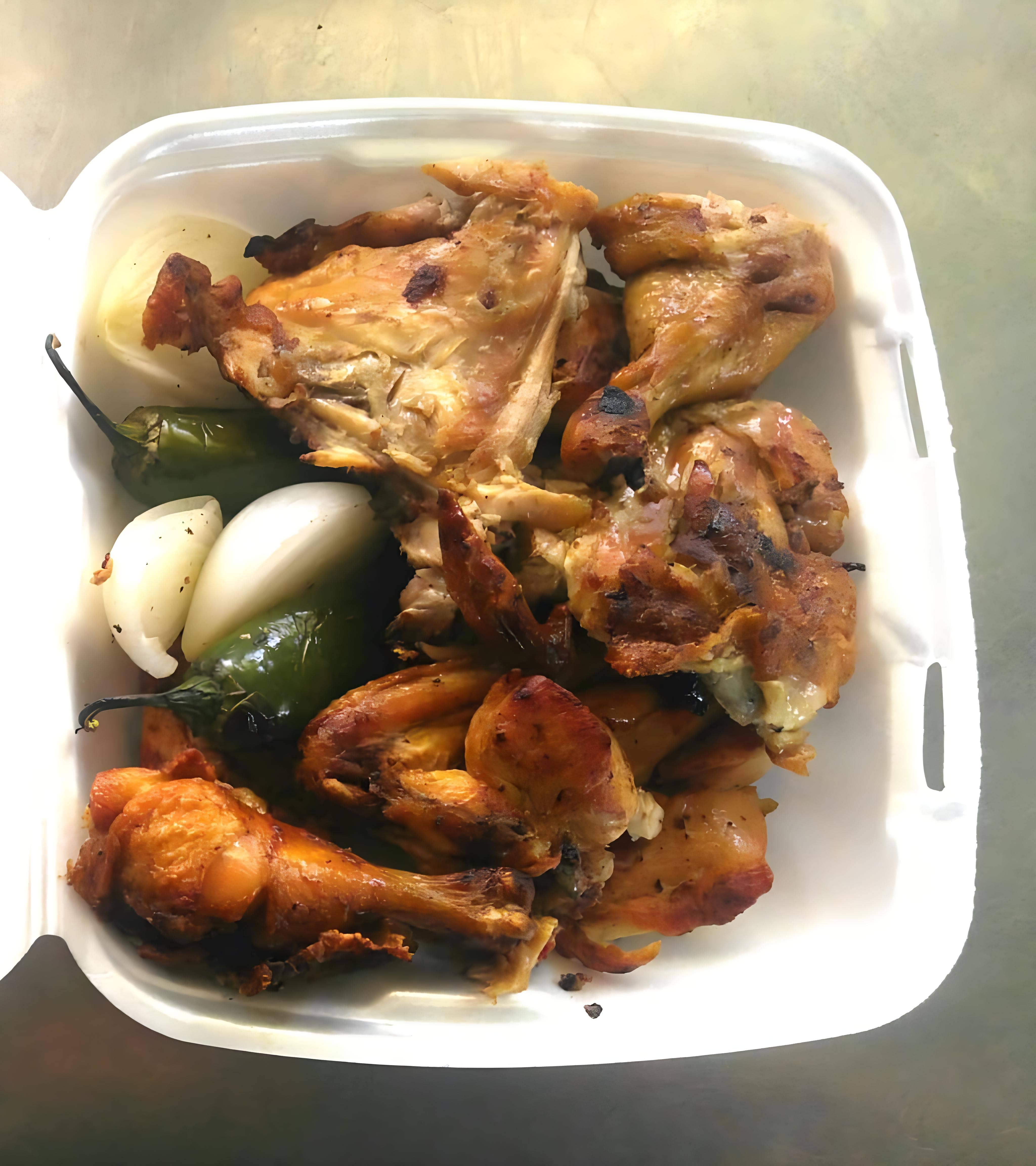grilled chicken plate with rice and beans. grilled-chicken-plate